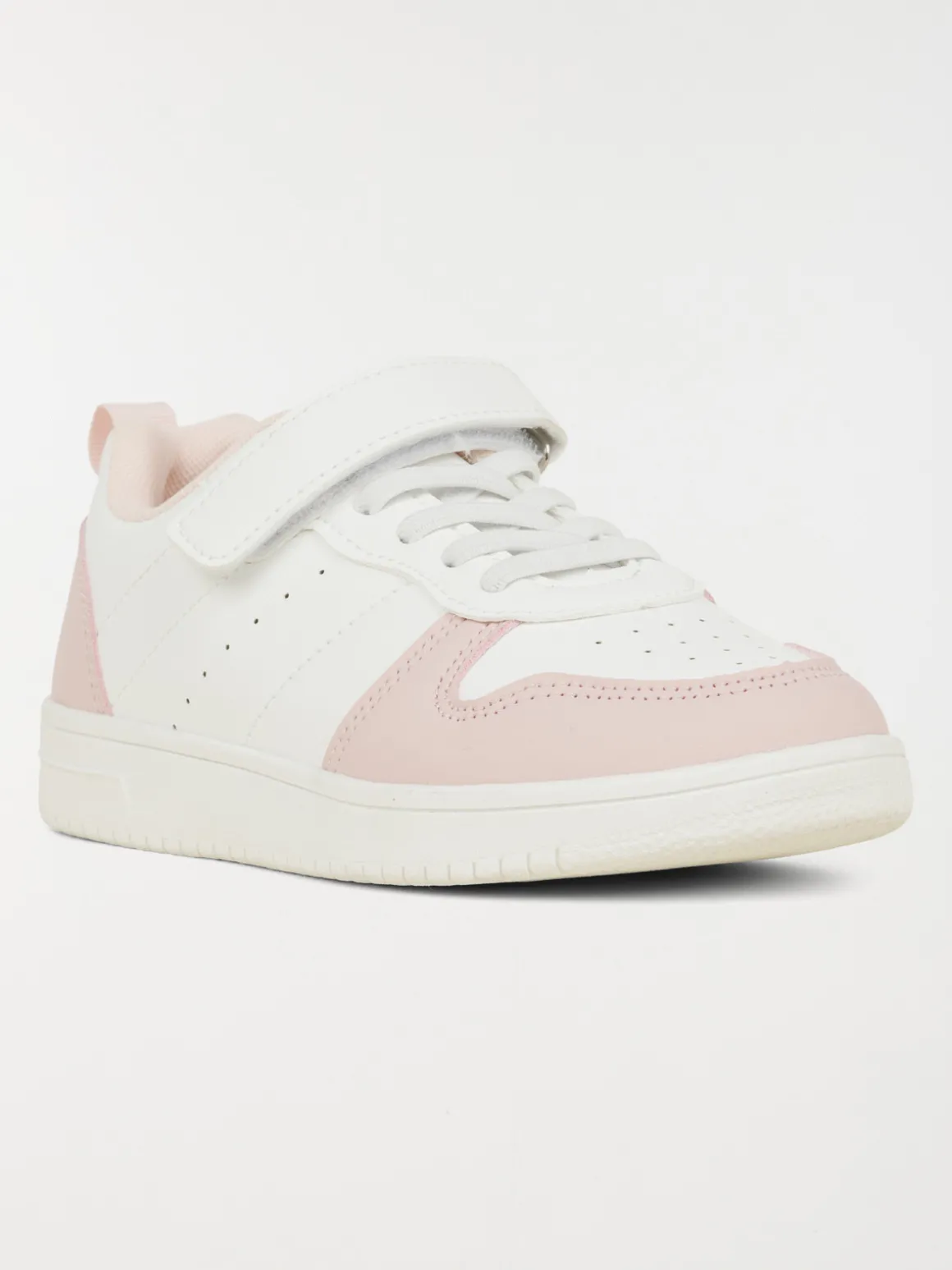 Baskets blanches et roses fille (24-30)