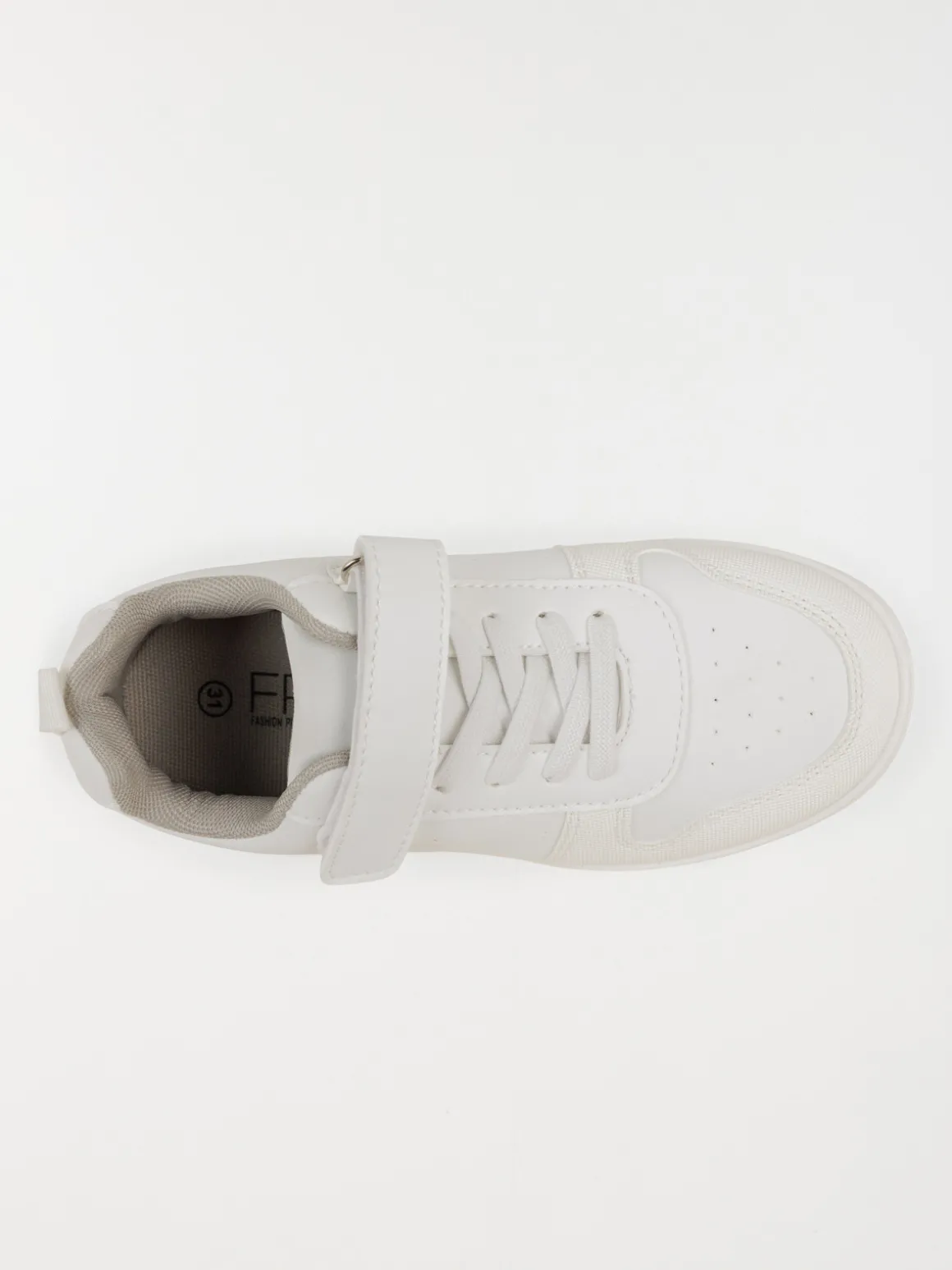 Baskets coloris blanc garçon (31-39)
