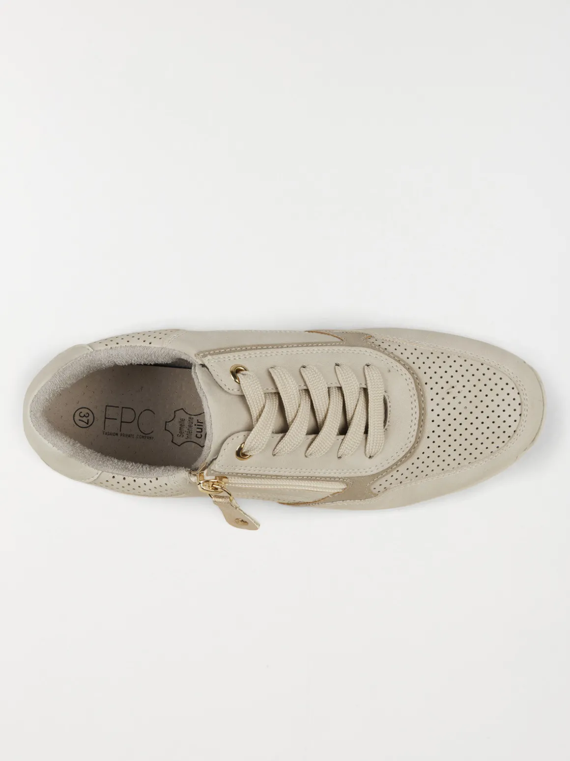 Baskets confort femme beige (36-41)