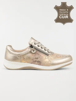 Baskets confort femme bronze (36-41)