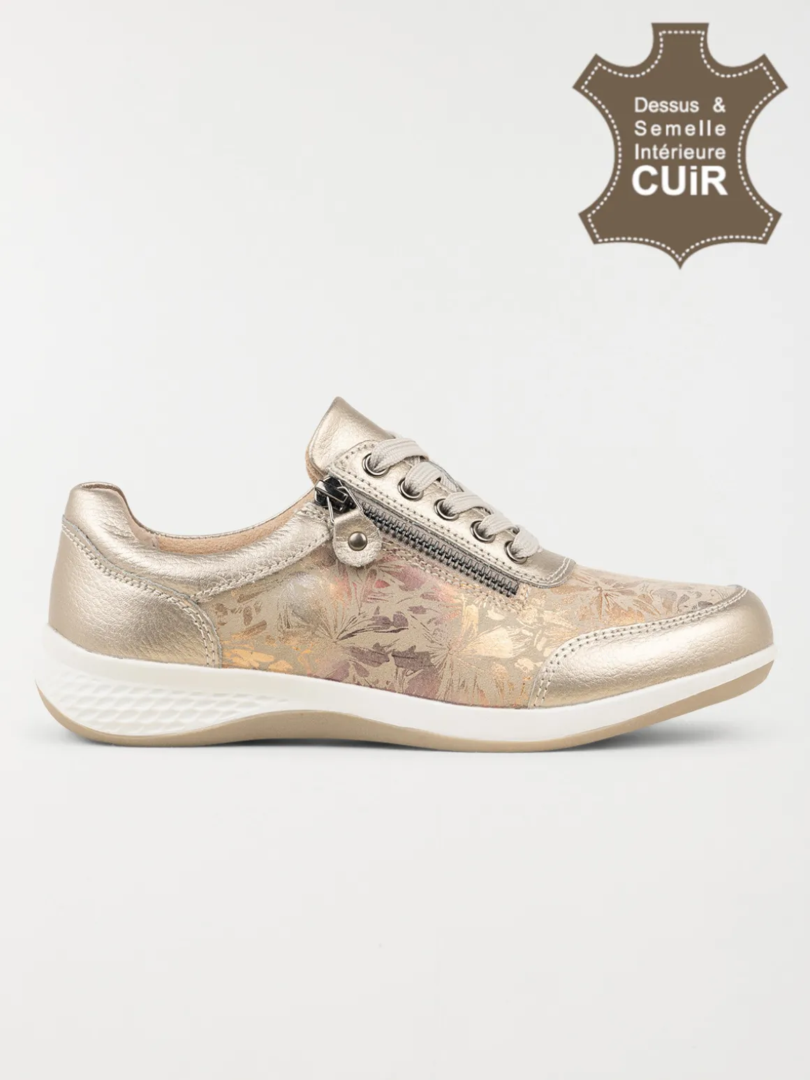 Baskets confort femme bronze (36-41)