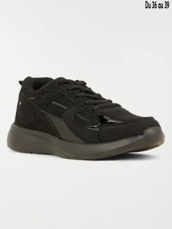 Baskets de sport noires garçon (31-38)