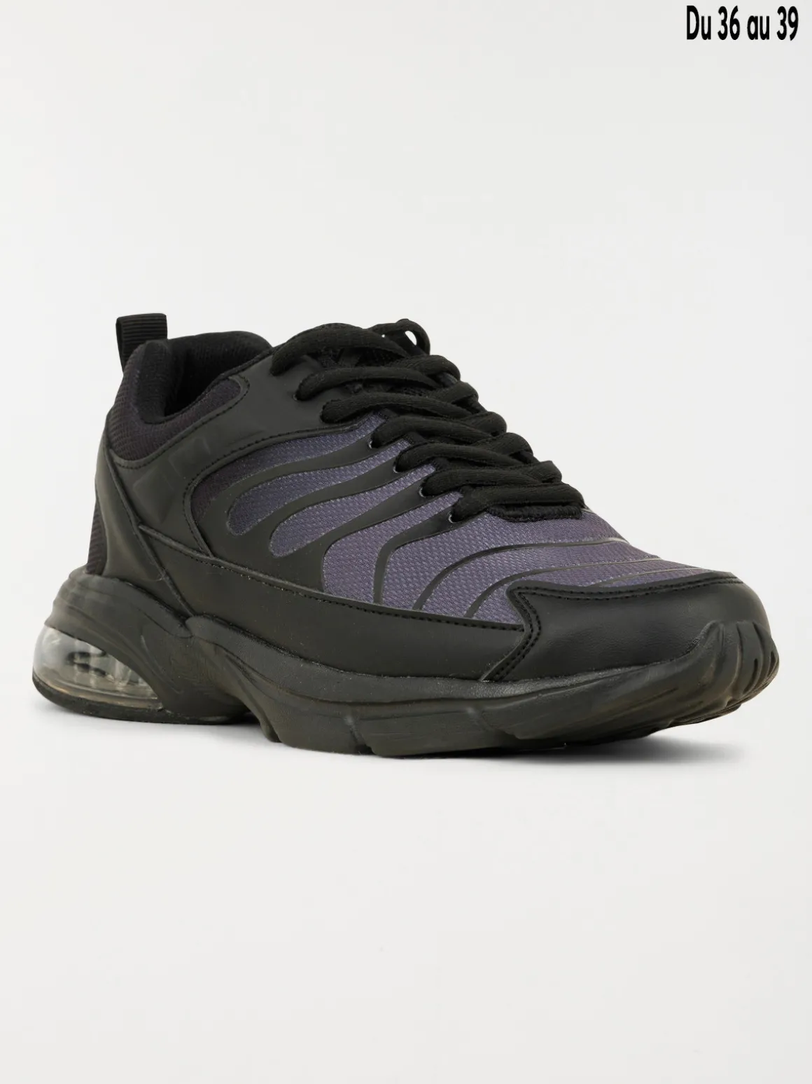 Baskets de sport noires garçon (31-39)