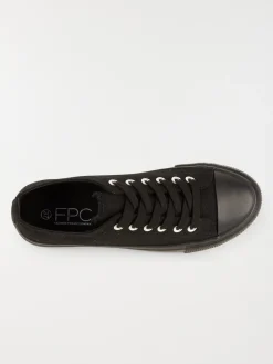 Baskets en toile noires femme (36-41)