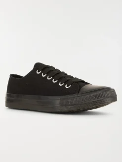 Baskets en toile noires femme (36-41)