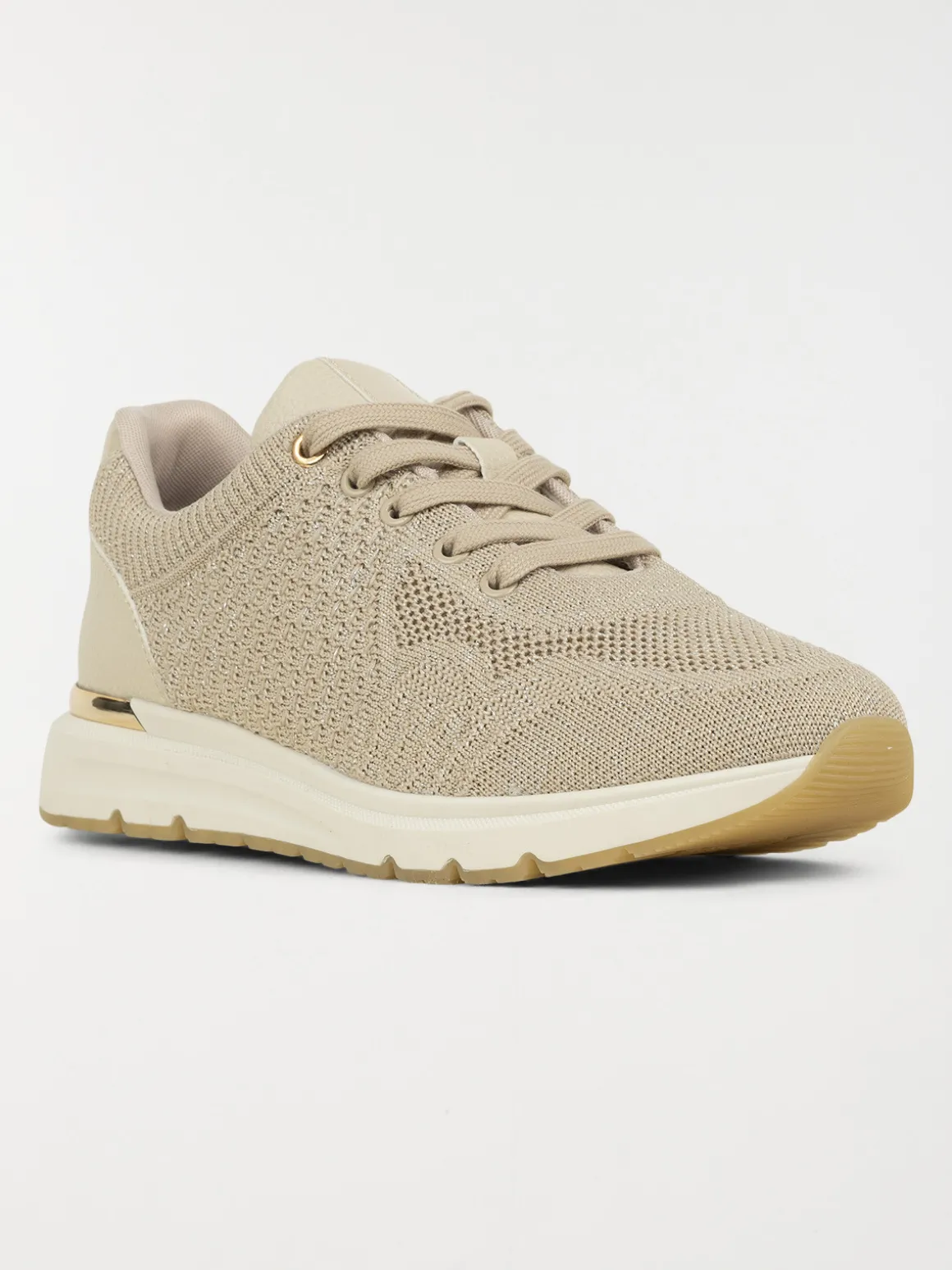 Baskets femme beige irisé (36-41)