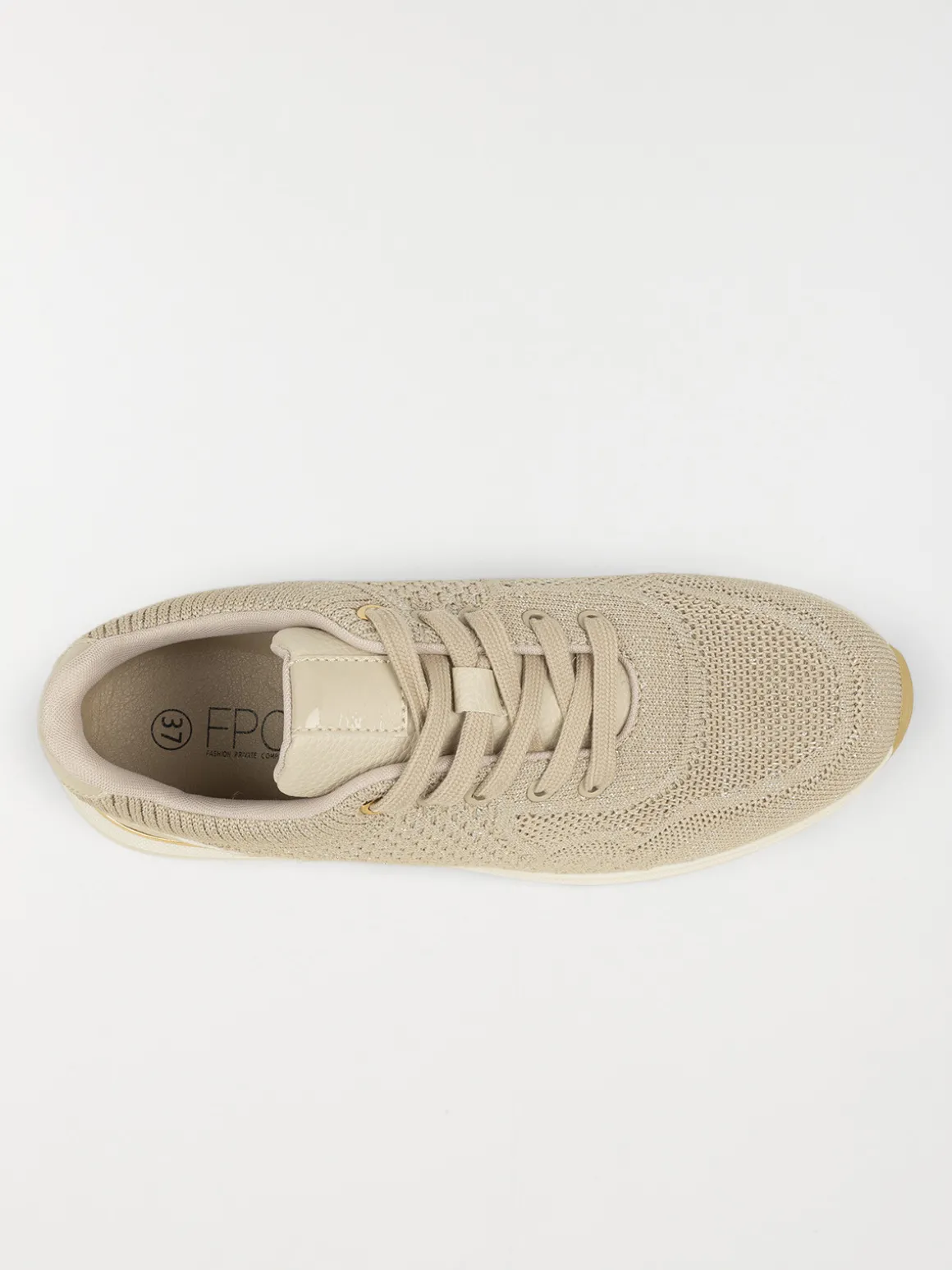 Baskets femme beige irisé (36-41)