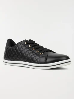 Baskets femme noires à lacet (36-41)