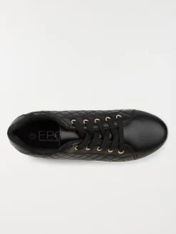 Baskets femme noires à lacet (36-41)