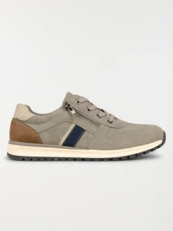Baskets lacet et zip homme gris (40-45)
