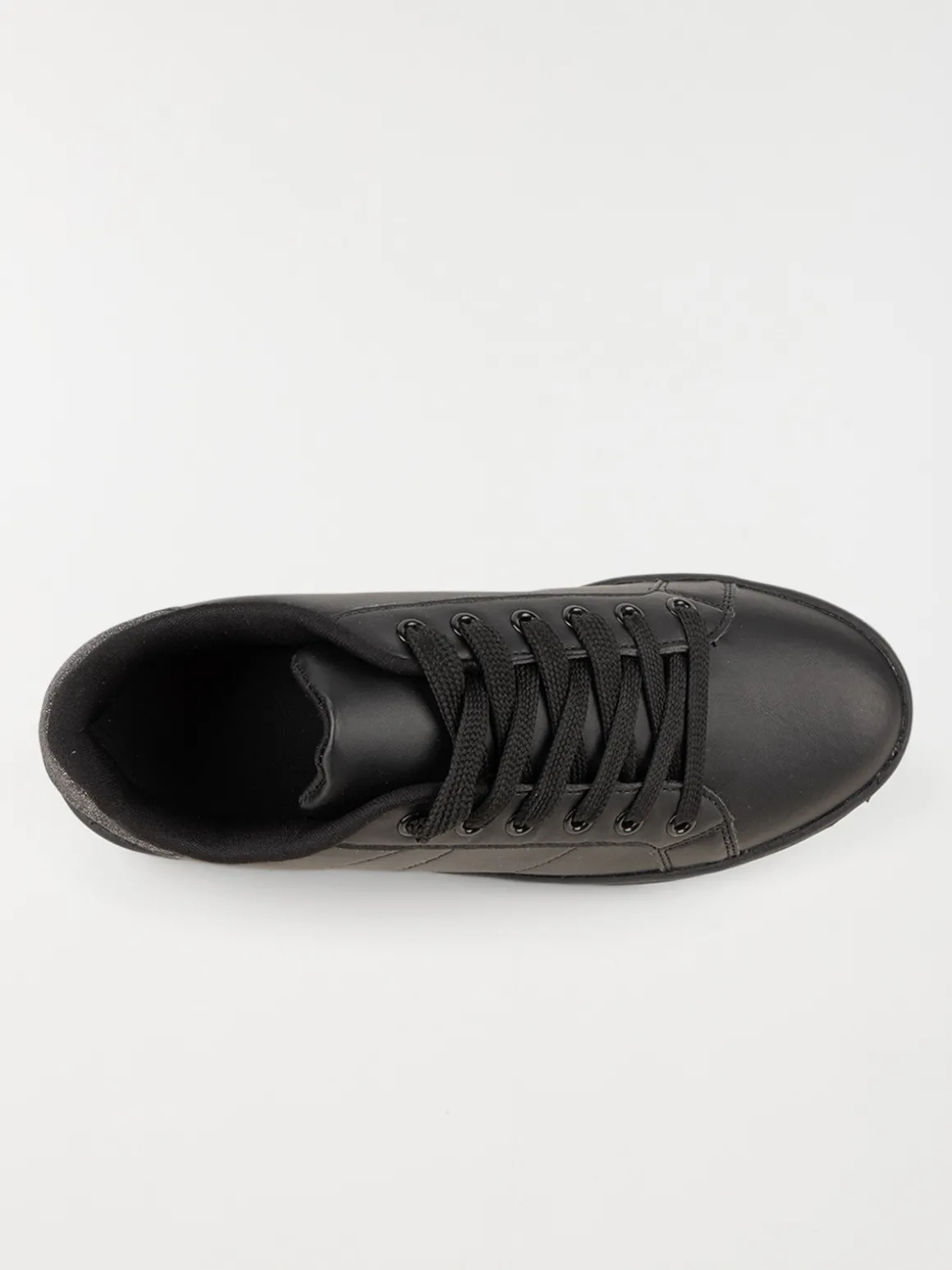 Baskets lacets noires femme (36-42)