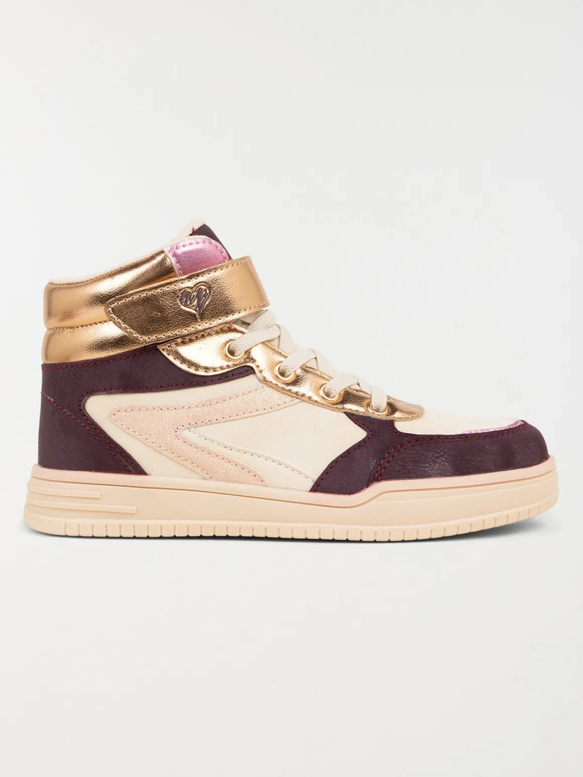 Baskets montantes coeur fille (31-37)