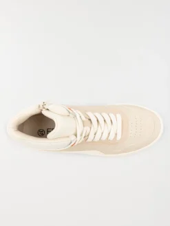 Baskets montantes femme beige (36-41)