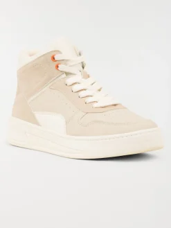 Baskets montantes femme beige (36-41)