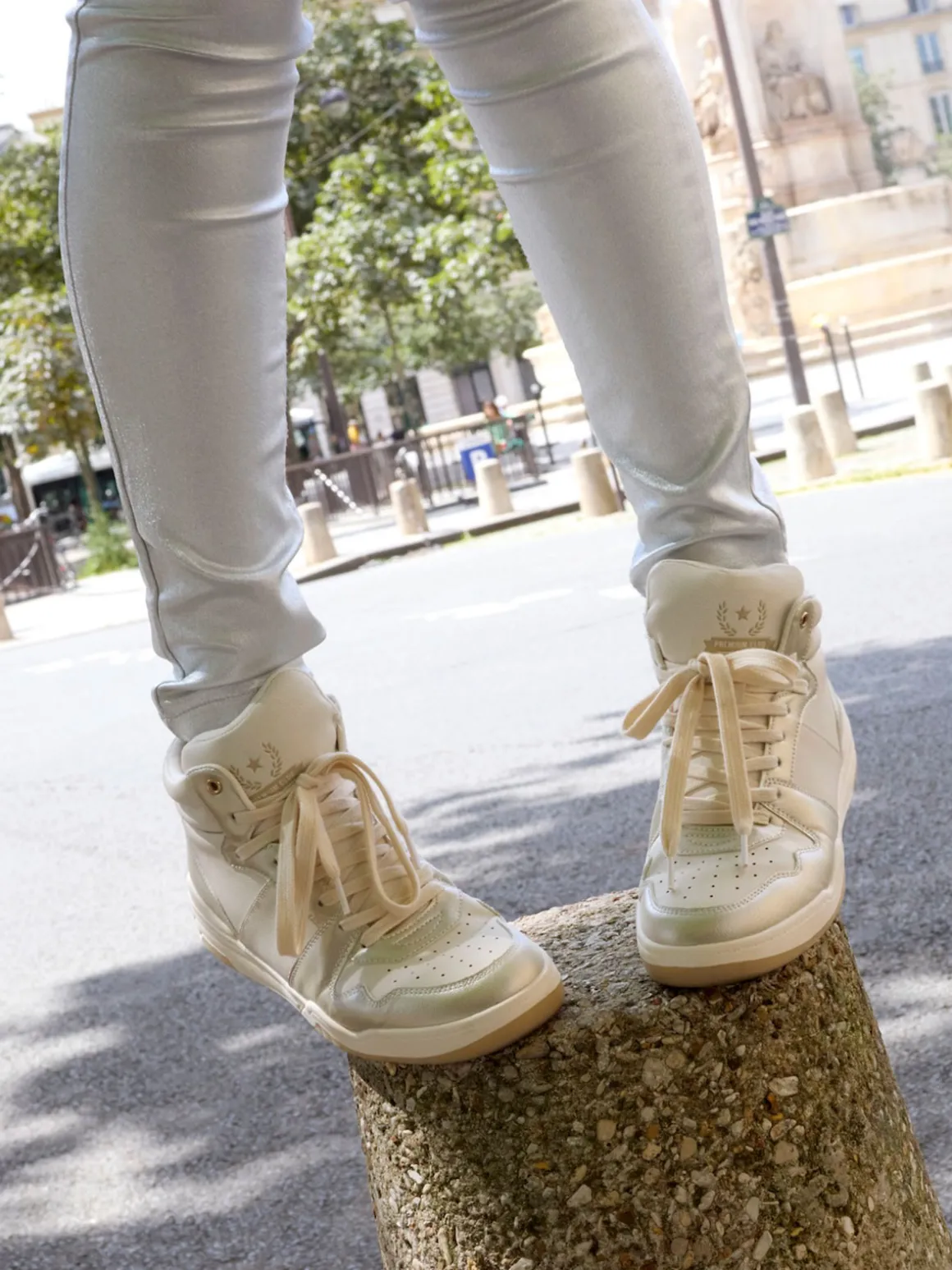 Baskets montantes femme blanc (36-41)