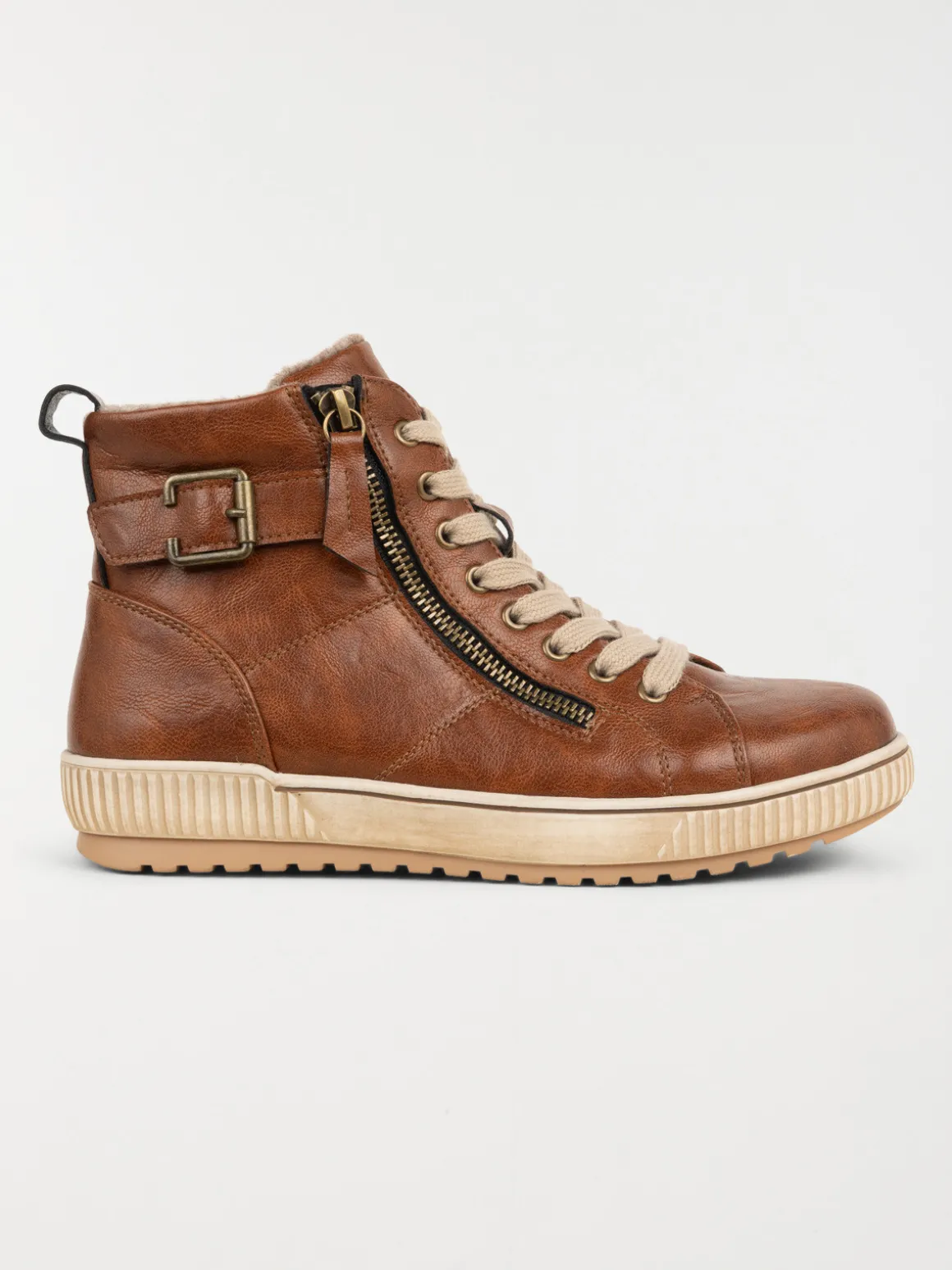 Baskets montantes zippées femme (36-41)