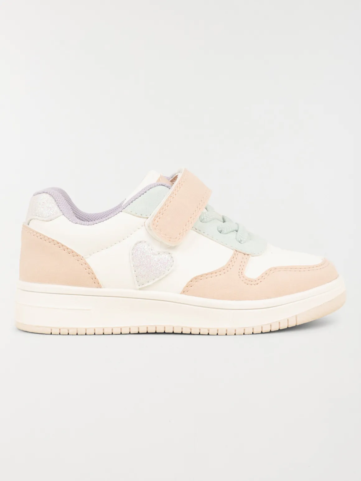 Baskets multicolores coeur fille (24-30)