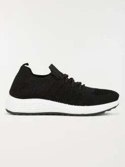Baskets noires à lacets femme (36-42)