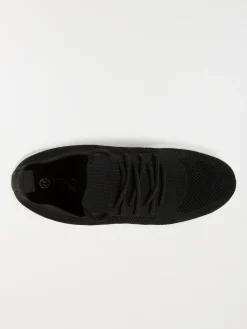 Baskets noires à lacets femme (36-42)
