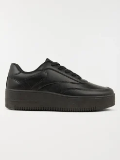 Baskets noires à lacets femme (36-41)