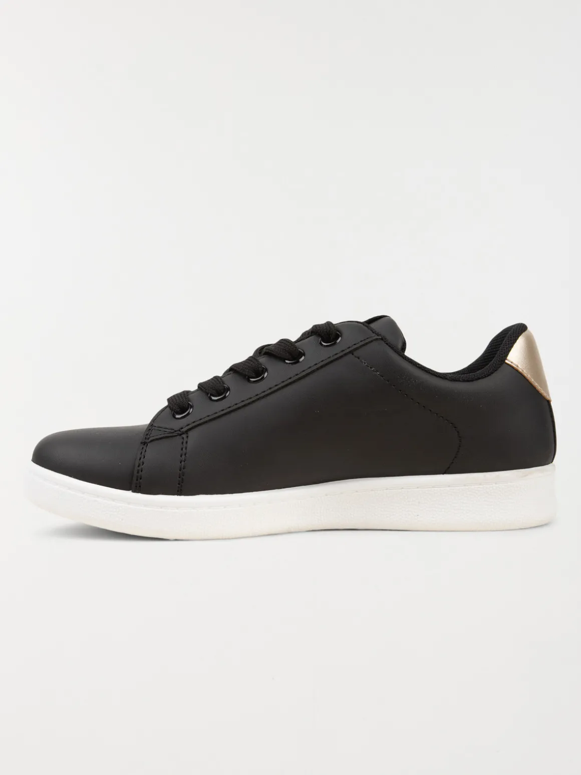 Baskets noires bande dorée femme (36-41)