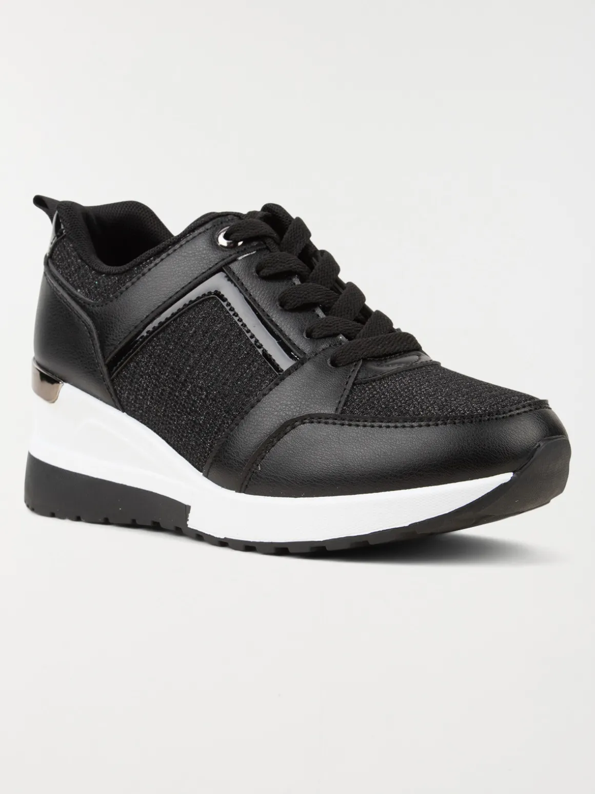 Baskets noires compensées femme (36-41)