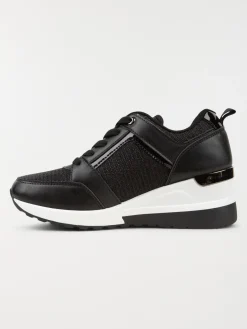 Baskets noires compensées femme (36-41)