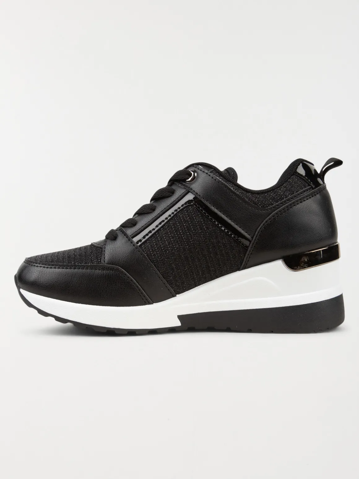 Baskets noires compensées femme (36-41)