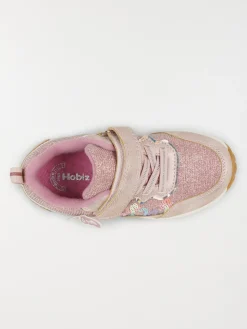Baskets roses papillon fille (24-30)