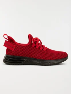 Baskets rouges à lacets homme (40-46)