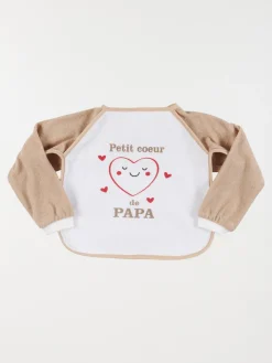 Bavoir petite coeur de bébé papa