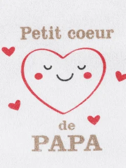 Bavoir petite coeur de bébé papa