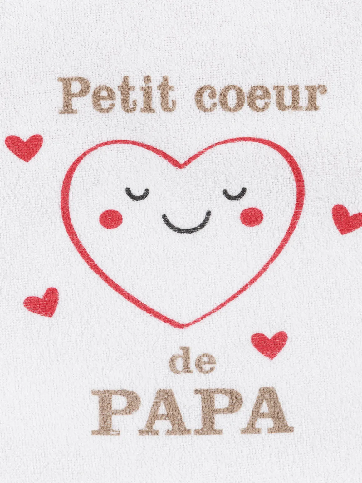 Bavoir petite coeur de bébé papa