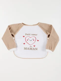 Bavoir petite coeur de maman bébé