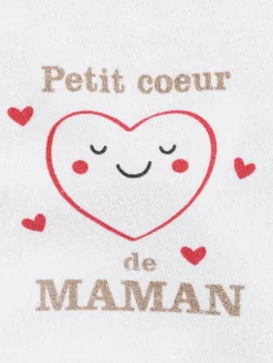 Bavoir petite coeur de maman bébé