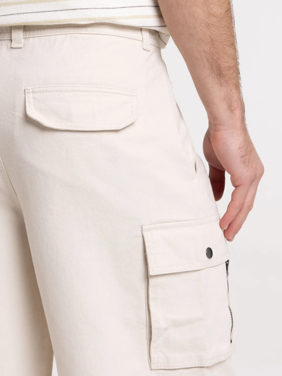 Bermuda cargo beige clair homme
