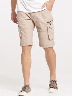 Bermuda cargo coloris sable homme