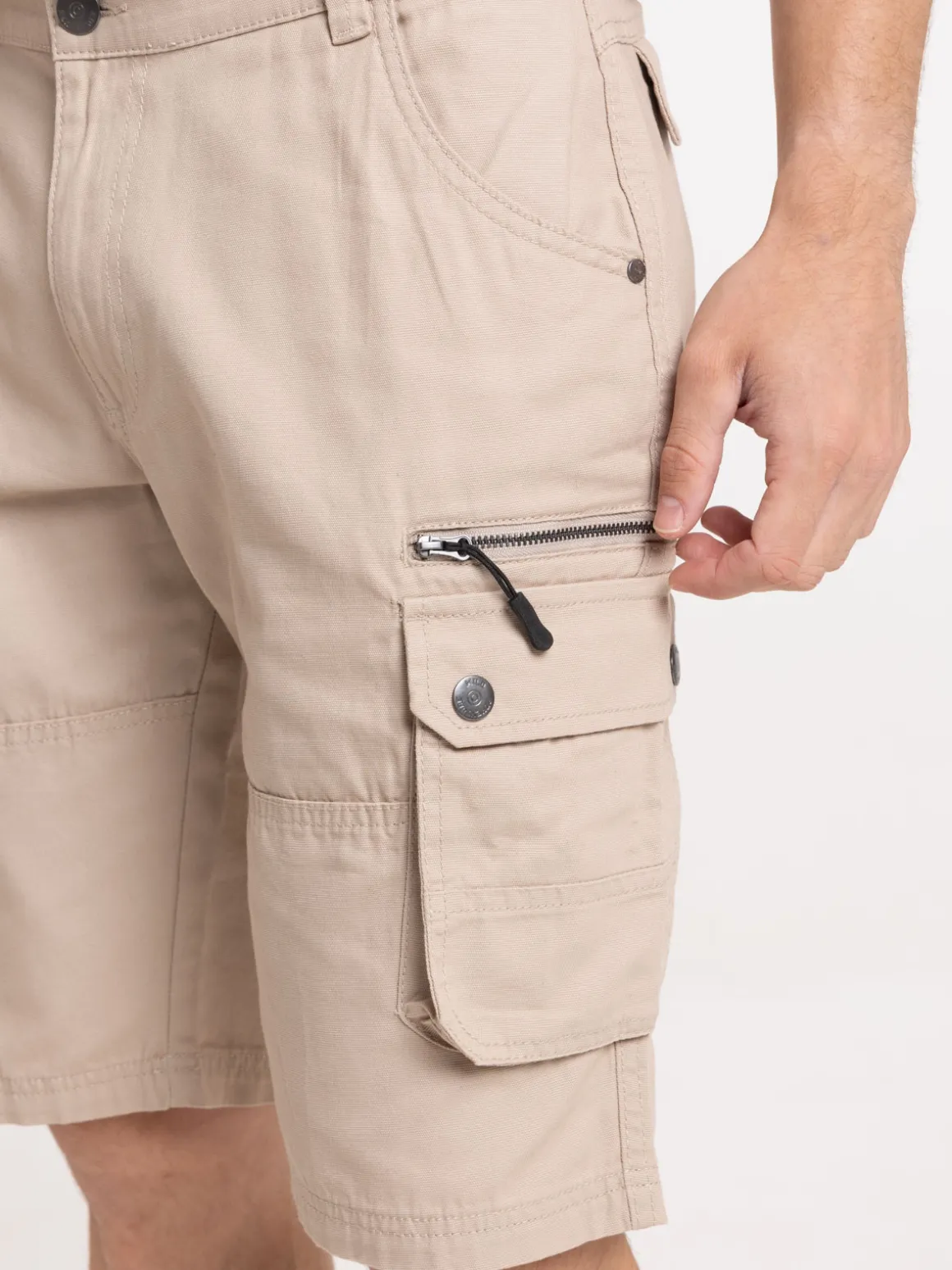 Bermuda cargo coloris sable homme