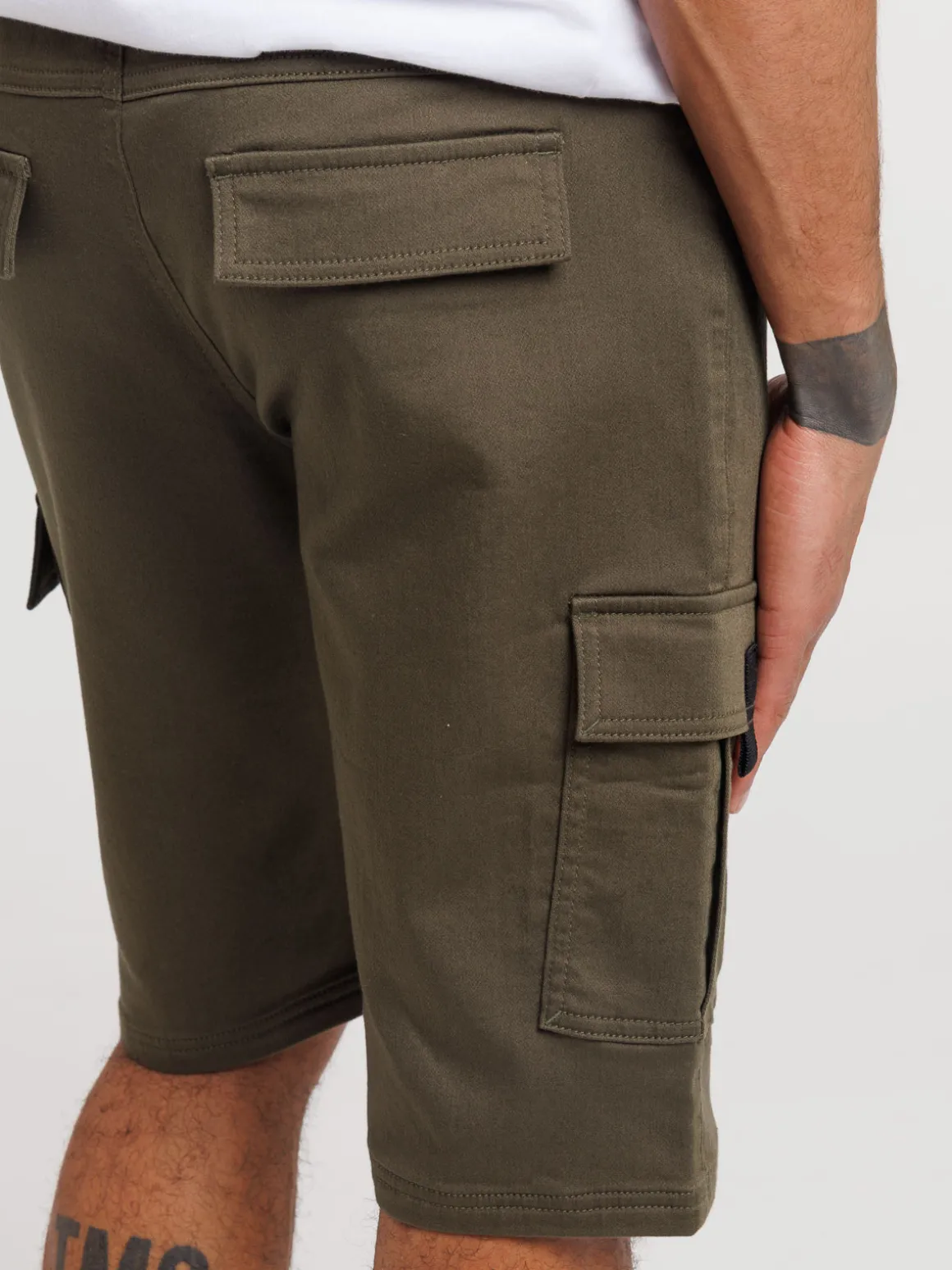 Bermuda cargo kaki homme