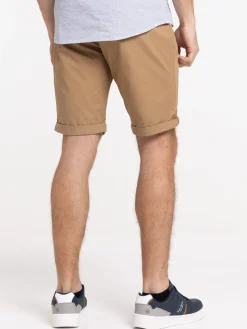 Bermuda coloris fauve homme
