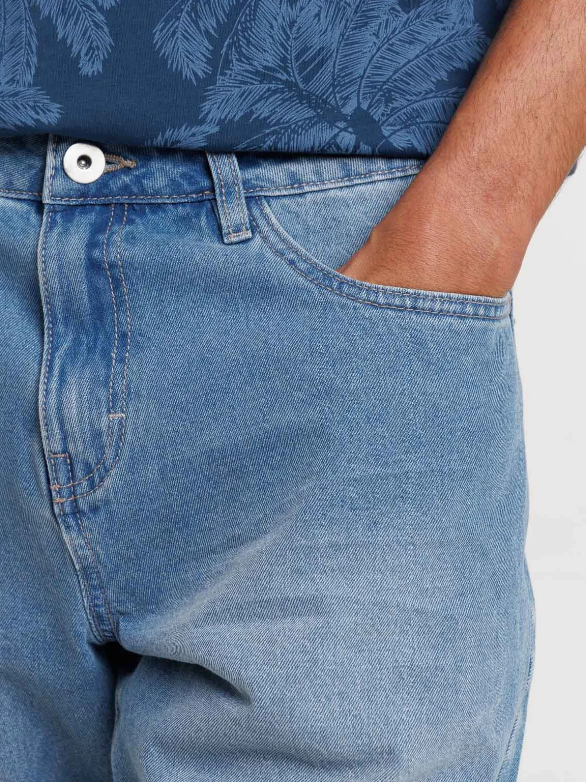 Bermuda en jean stone homme