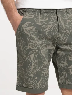 Bermuda imprimé olive homme
