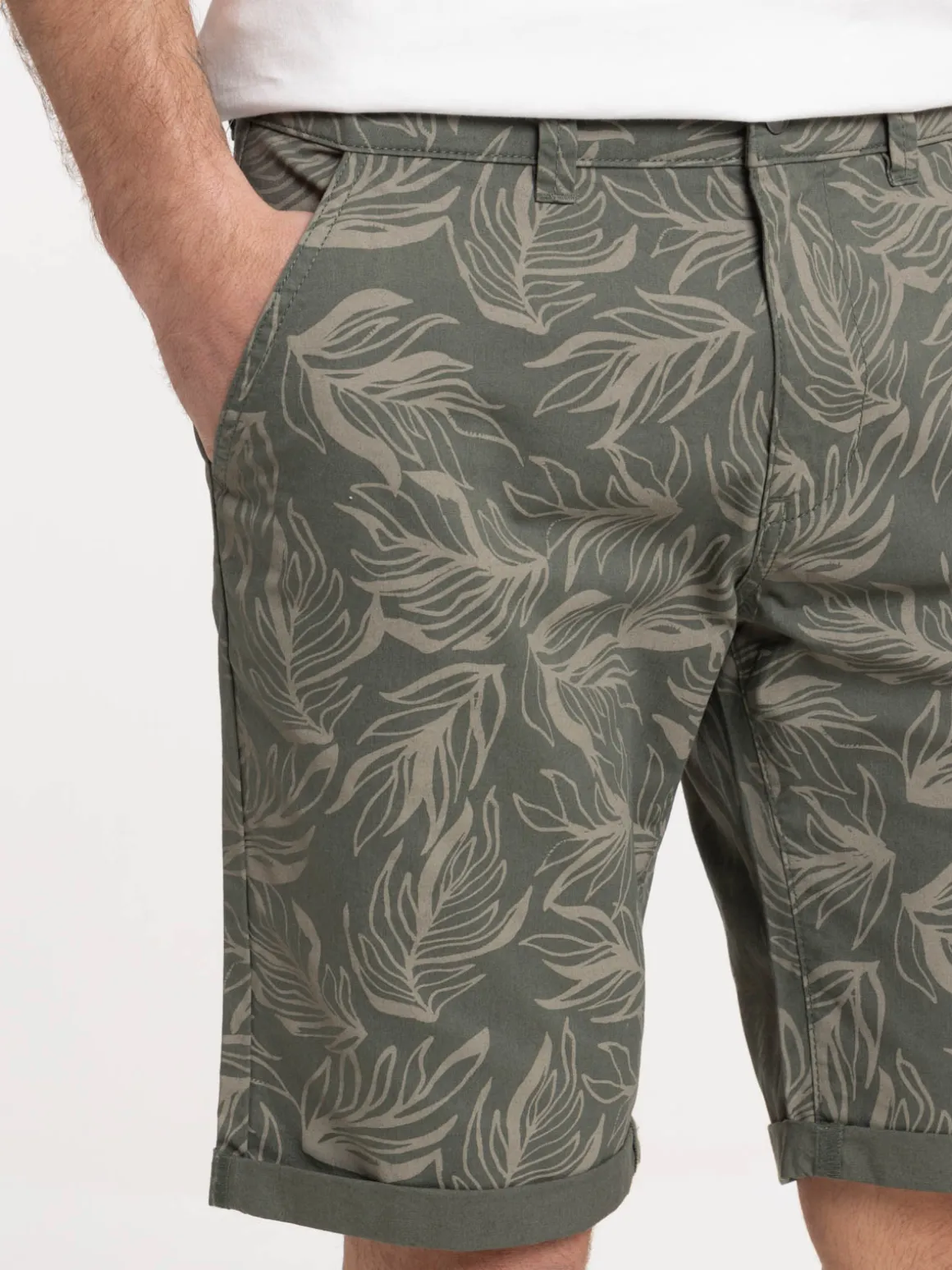 Bermuda imprimé olive homme