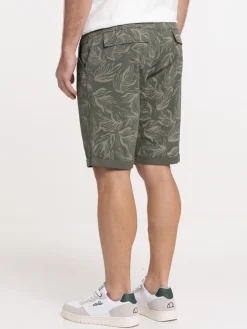 Bermuda imprimé olive homme