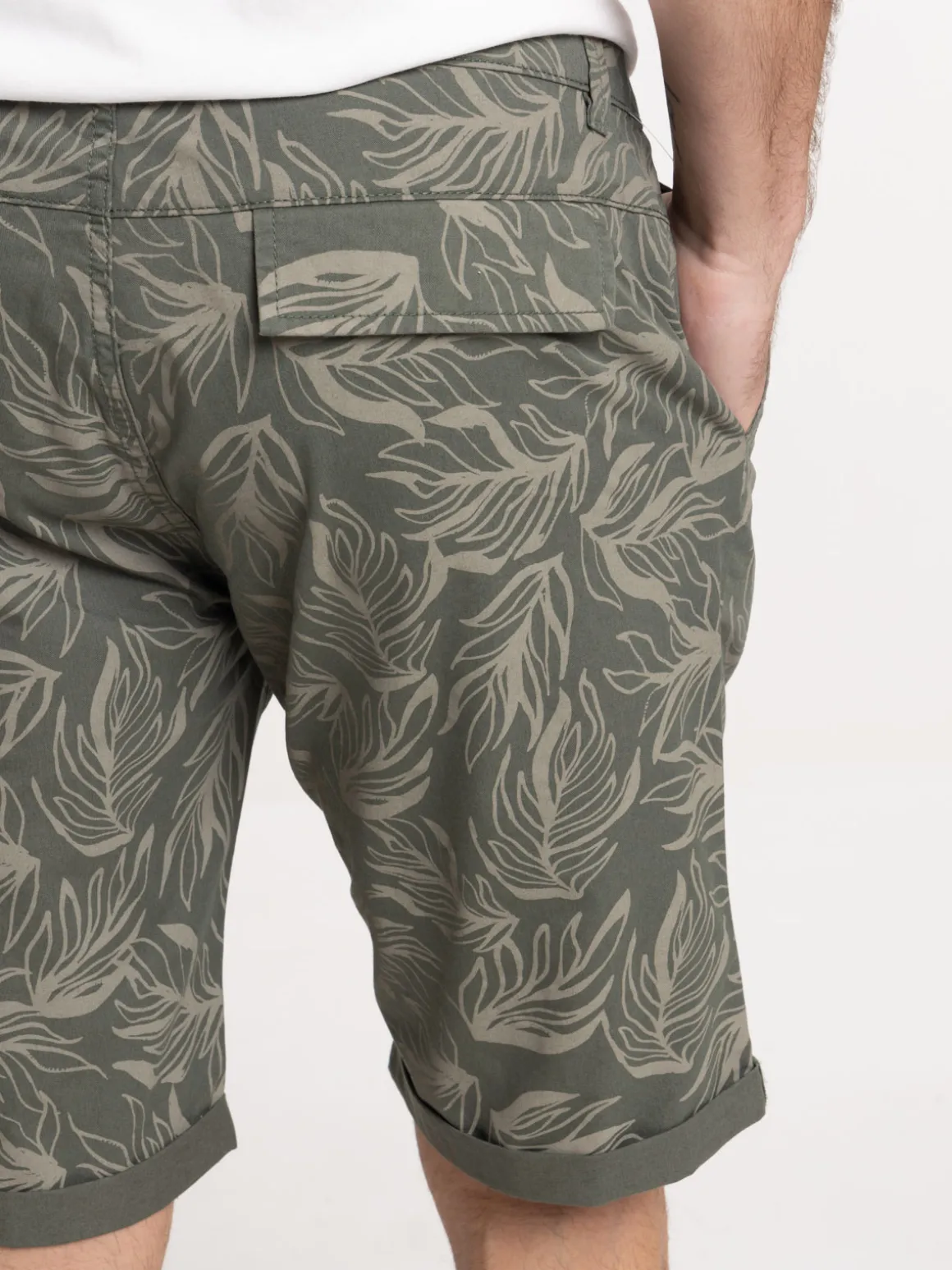 Bermuda imprimé olive homme