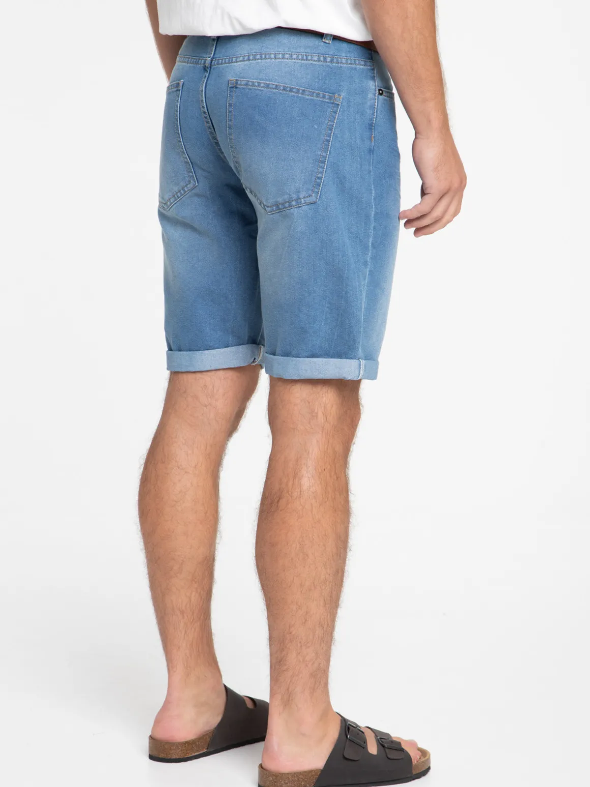 Bermuda jean stone coupe régular homme