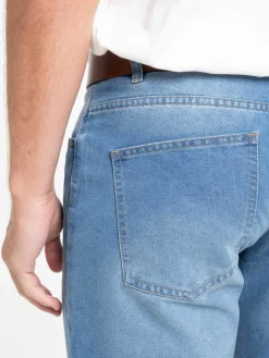 Bermuda jean stone coupe régular homme