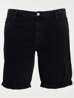 Bermuda noir grande taille homme