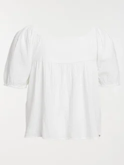 Blouse blanc cassé grande taille femme