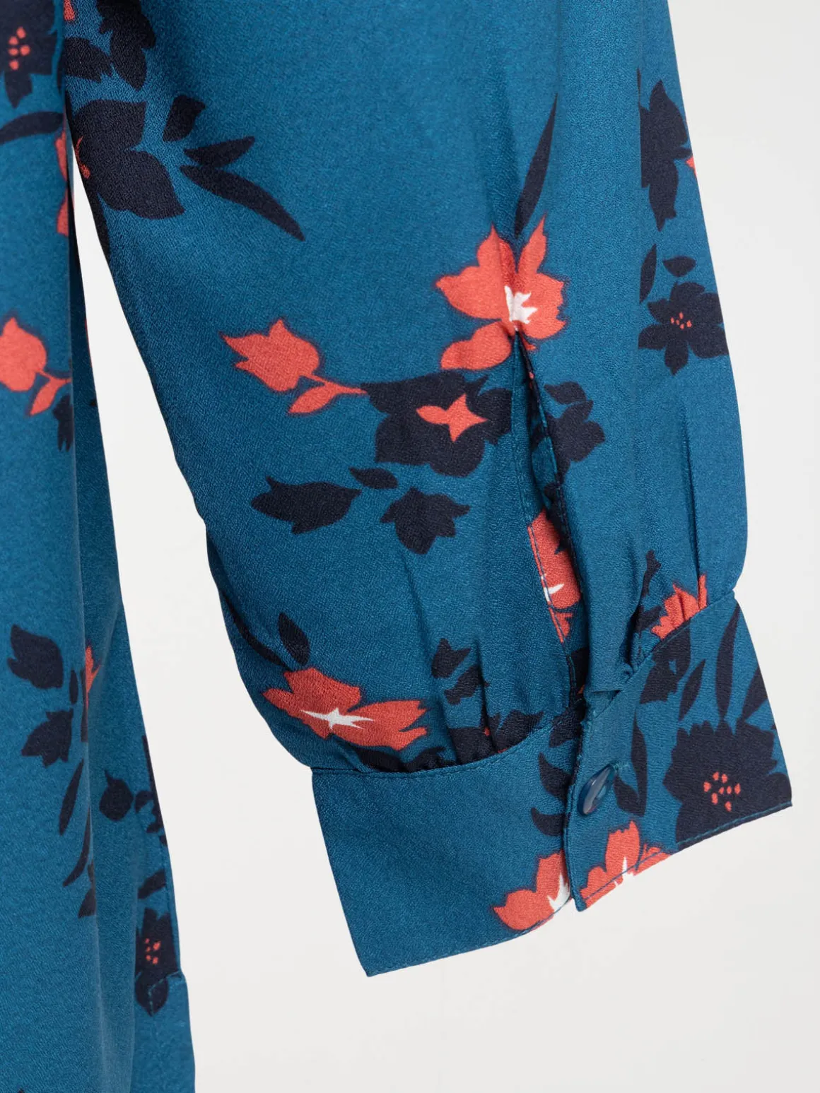 Blouse bleu paon grande taille femme